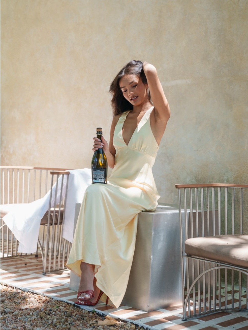 Showpo yellow Plunge Maxi Dress - Picture 6 of 6